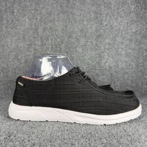 Reef Womens Cushion Coast Slip On Shoes Sneakers Size 7.5 Black Canvas Casual